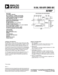 Datasheet EVAL-AD7660CB manufacturer Analog Devices